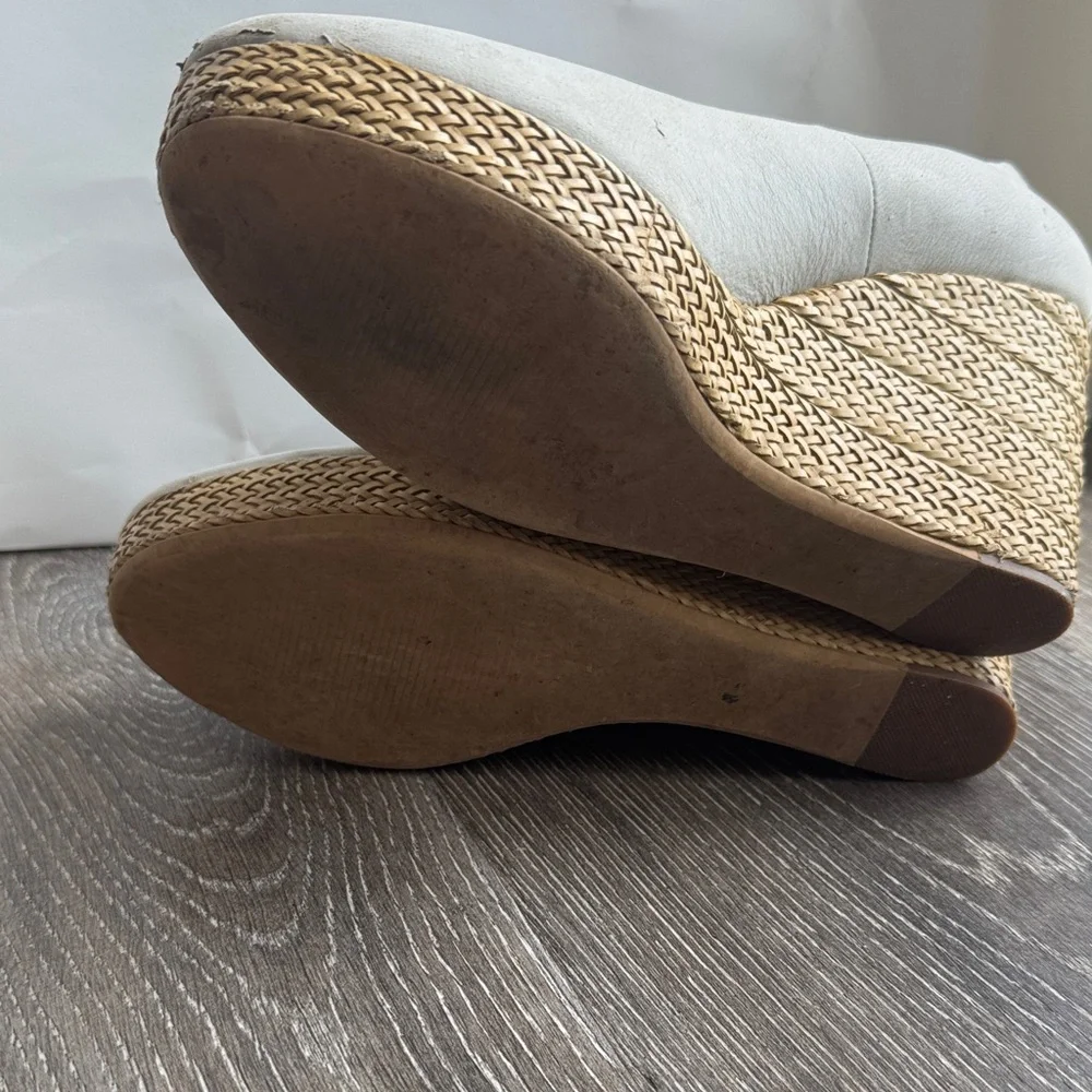 Velvet Cream Wedge Shoes for Women AS0229